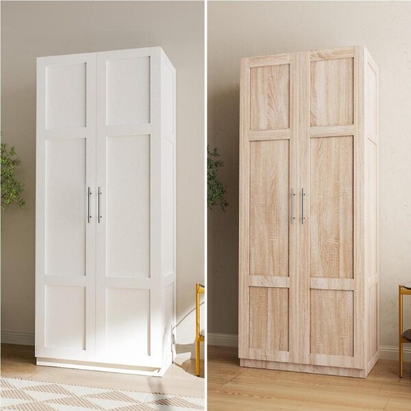 Artiss Buffet Sideboard 180cm Pantry Cupboard Cabinet White/Wood White