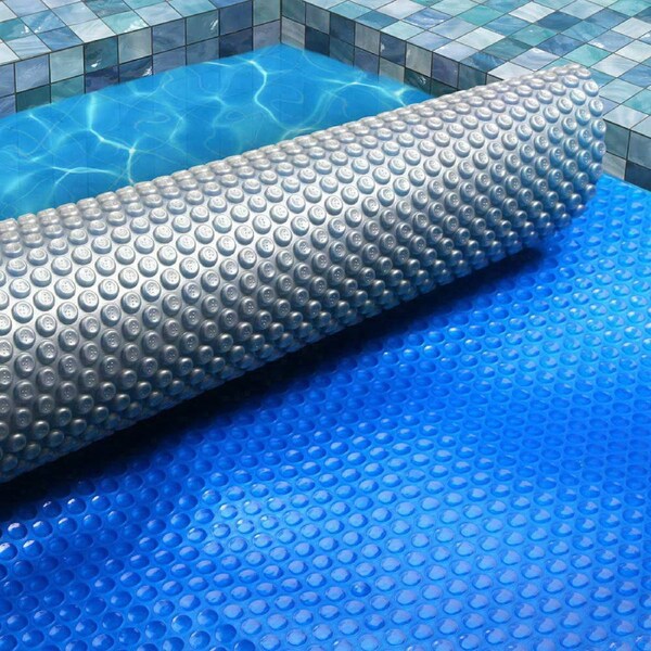 Aqua Buddy Pool Cover 400 Micron Covers Solar Blanket Swimming Outdoor Bubble Blue Sliver 11 X 6.2M