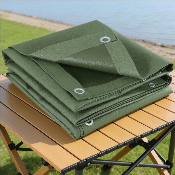 Instahut 2x3/3x4/4x6m Tarp Tarpaulin 600GSM Camping Canvas Heavy Duty Water Resistant 3X4M