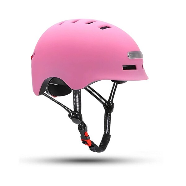 LED Flashing Bike Helmet for Adults in Pink Large