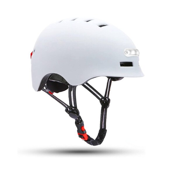 LED Flashing Bike Helmet for Adults in White Small