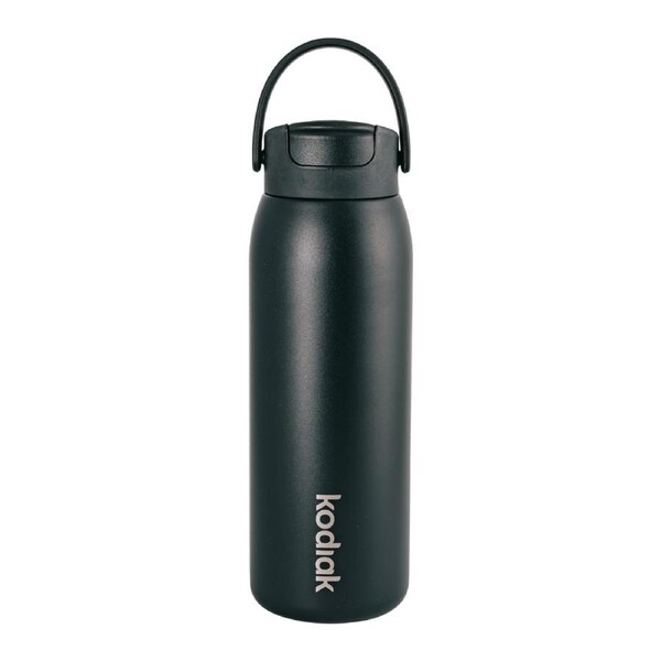 Kodiak Impact 946ml Insulated Stainless Steel Bottle with Straw Lid Black Moon