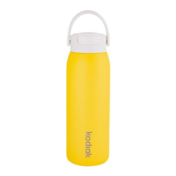 Kodiak Impact 946ml Insulated Stainless Steel Bottle with Straw Lid Yellow Noa