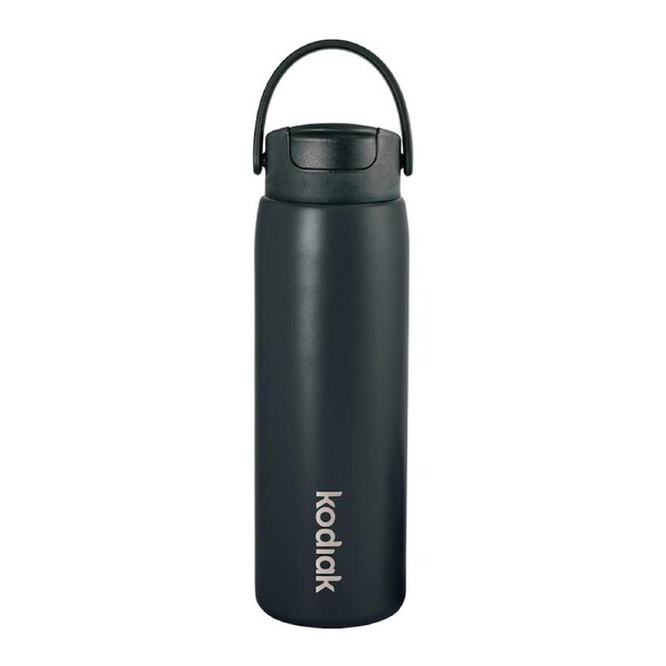 Kodiak Impact 710ml Insulated Stainless Steel Bottle with Straw Lid Black Moon