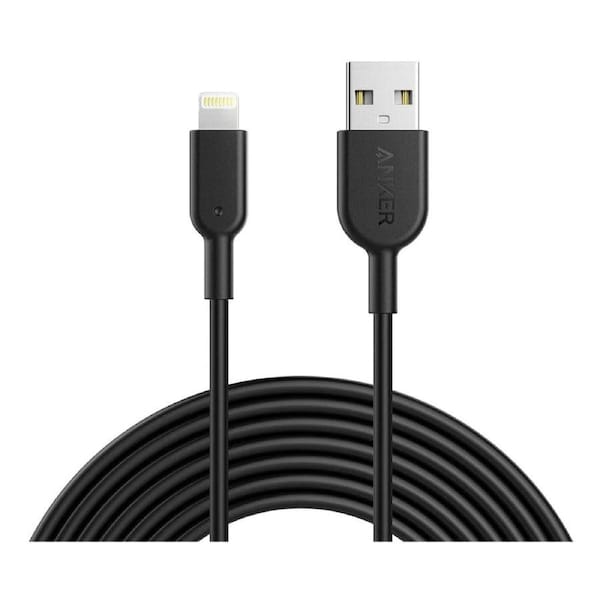 Anker PowerLine II USB-A to Lightning Cable (6ft/1.8m) - Black Black