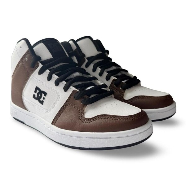 DC Men’s Manteca 4 HI SN Skate Shoes – White/Brown US 4