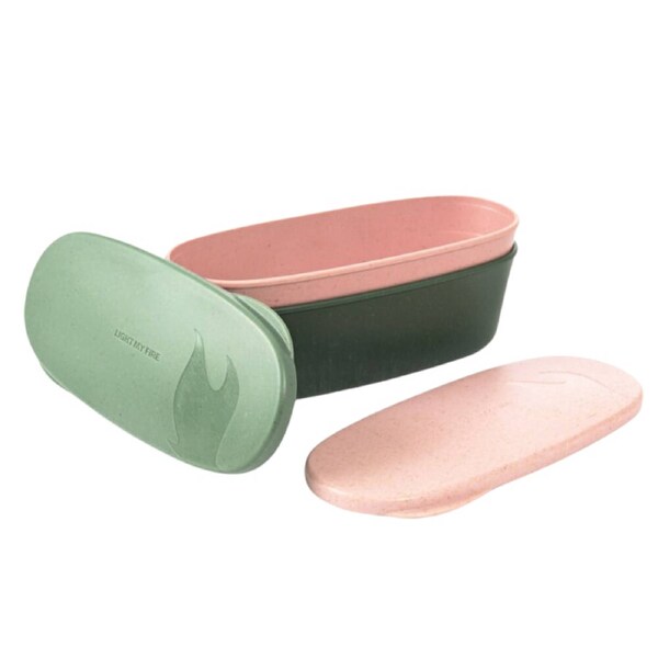 Light My Fire - SnapBox Oval 2-pack Sandy Green & Dusty Pink