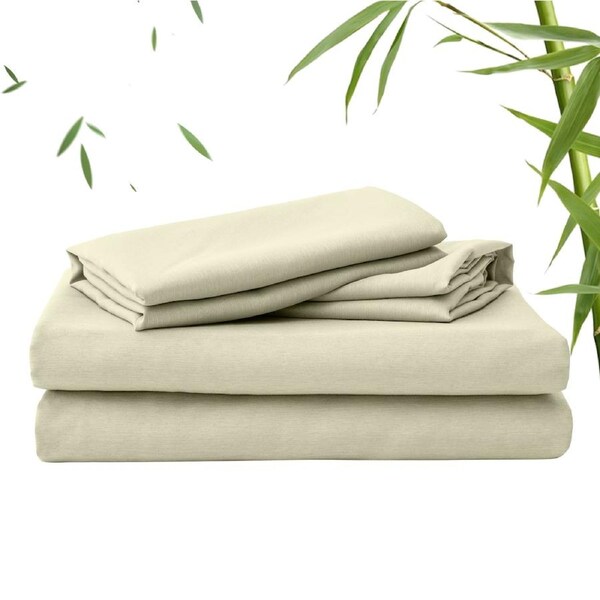 LINENOVA 2000TC Bamboo Sheet Set Ultra Soft Bedding Sets For All Year Comfort Single / Warm Sand