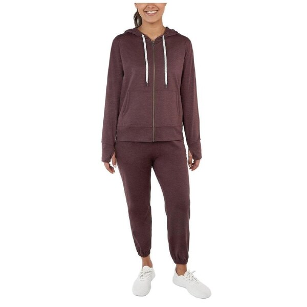 Kirkland Signature Ladies Lightweight Full Zip Hoodie Red, Moisture-Wicking X-Large