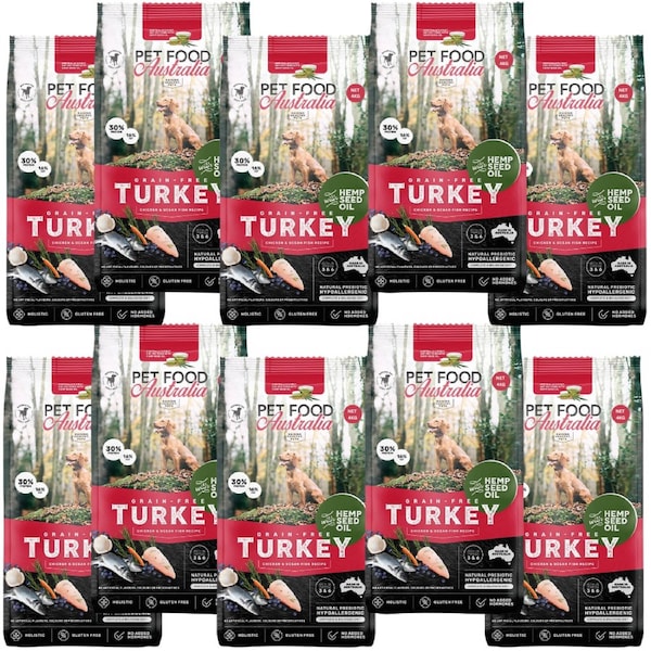Pet Food Australia Turkey Dry Food (Bundle) 10 x 4kg bags (Small Kibble)