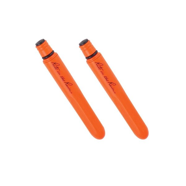 Rite in the Rain - All Weather Plastic Pocket Pen Non-Refillable - Matte Black - Black Ink - 2 Pack Orange Blaze