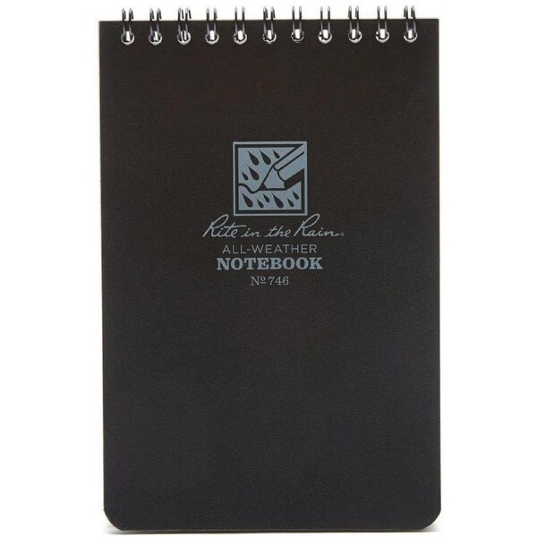 Rite in the Rain 4x6 Waterproof Notebook All Weather Lined 100 Pages Black