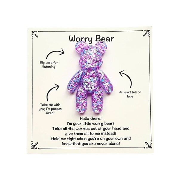 Worry Bear Purple