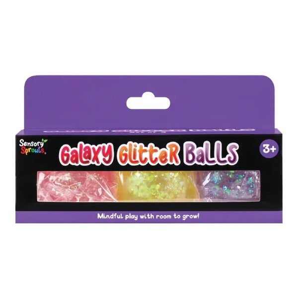 Galaxy Glitter Balls Purple