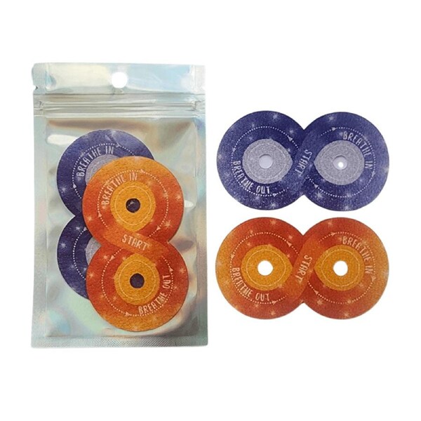 Infinity Breathing Textured Stickers Orange & Purple