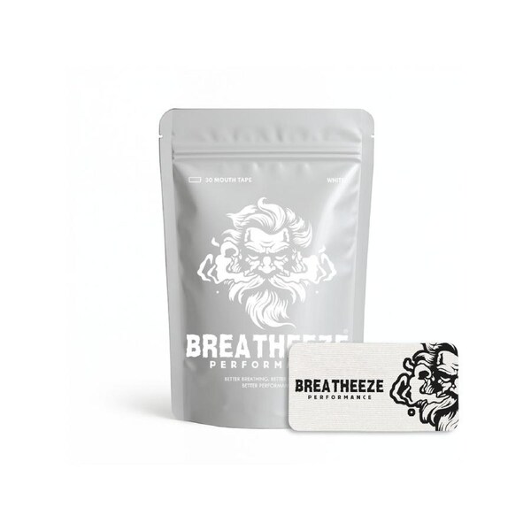 Breatheeze Mouth Tape - 30 Pack Performance Non-Vented (White)