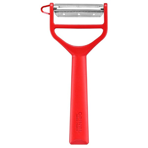 Opinel Opinel T-DUO Peeler Polymer Handle Stainless Steel Kitchen Peeler Red