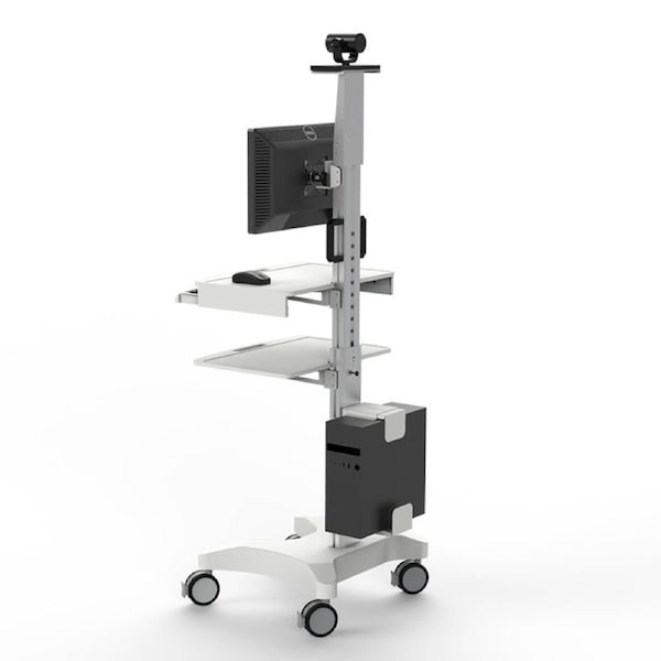 Clinic Medical Mobile Computer Work station Cpu Monitor Cart 1655mm gid://shopify/Metaobject/158235230496, gid://shopify/Metaobject/157597991200