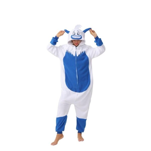 Adults Snow Yeti Monster Onesie Kigurumi Pajamas Costume Party Book Week S