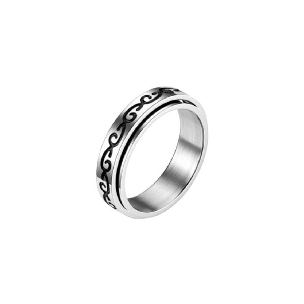Anxiety Spinner Ring - Tribal Design Size 12