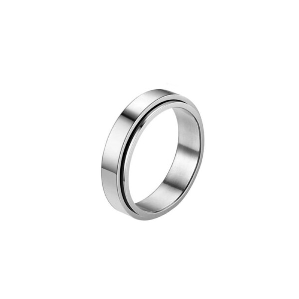 Anxiety Spinner Ring - Silver Size 6