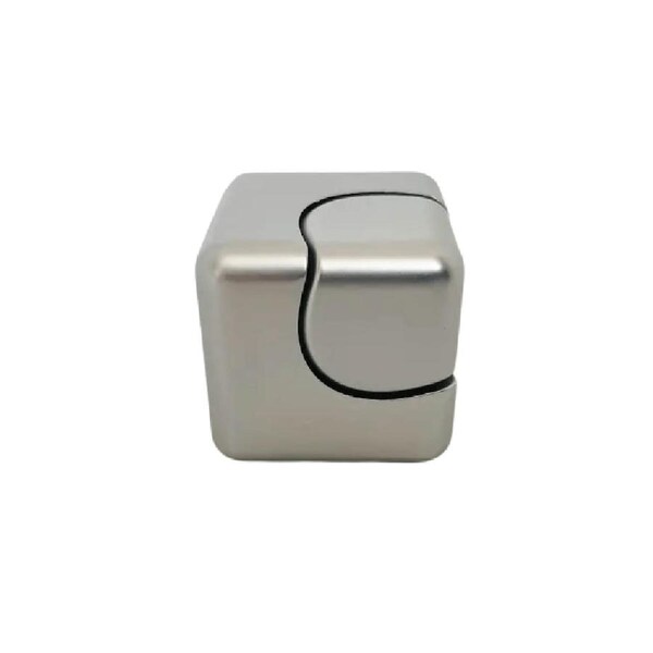 Metal Spinning Cube Silver
