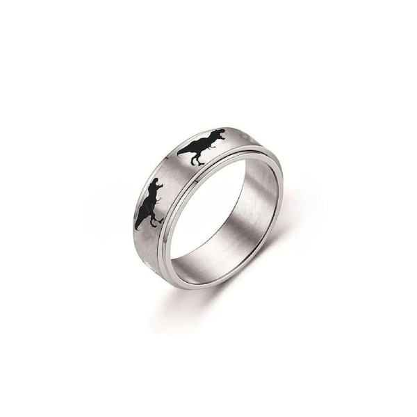 Anxiety Spinner Ring - T-Rex Size 7