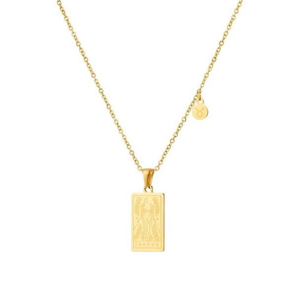 Silk Oil of Morocco - Zodiac Sign Pendant Necklace taurus