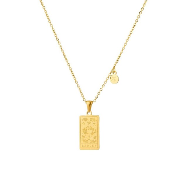 Silk Oil of Morocco - Zodiac Sign Pendant Necklace cancer