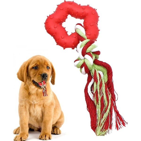 Velocity Rope Chew Toy, Oral Care Rope Dog Toy - Soft Dog Toy, Teething Pet Toys, Food Grade Puppy Toys for Dog, Puppy, Playtime Cotton rope pacifier