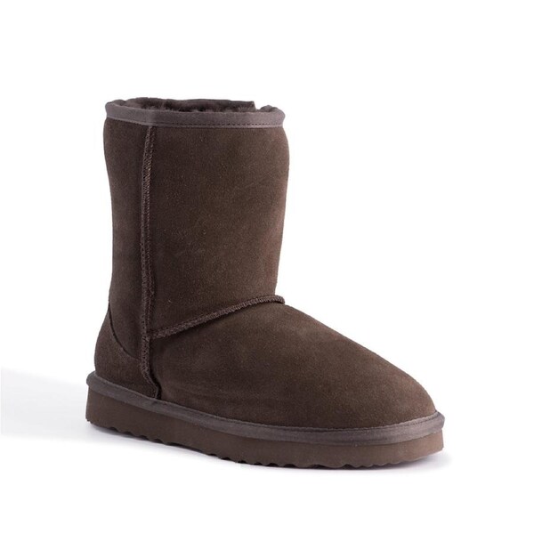AUS WOOLI UGG Mid Calf Zip-Up Sheepskin Boot - Chocolate AU WOMEN 5/AU MEN 3 / CHOCOLATE