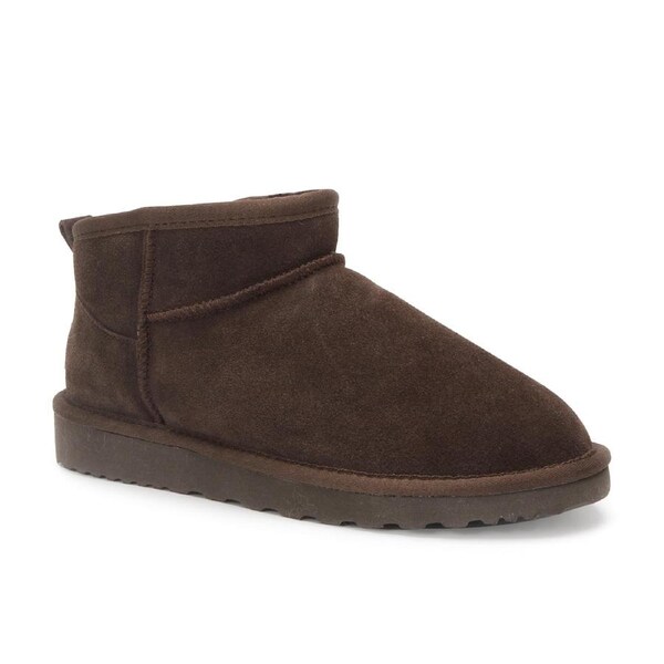 AUS WOOLI Sheepskin Classic Ultra Mini Boot - Chocolate AU WOMEN 9/AU MEN 7