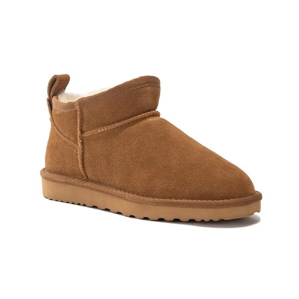 AUS WOOLI UGG Airlie Sheepskin Ultra Mini Boots In Tan AU WOMEN 10/AU MEN 8
