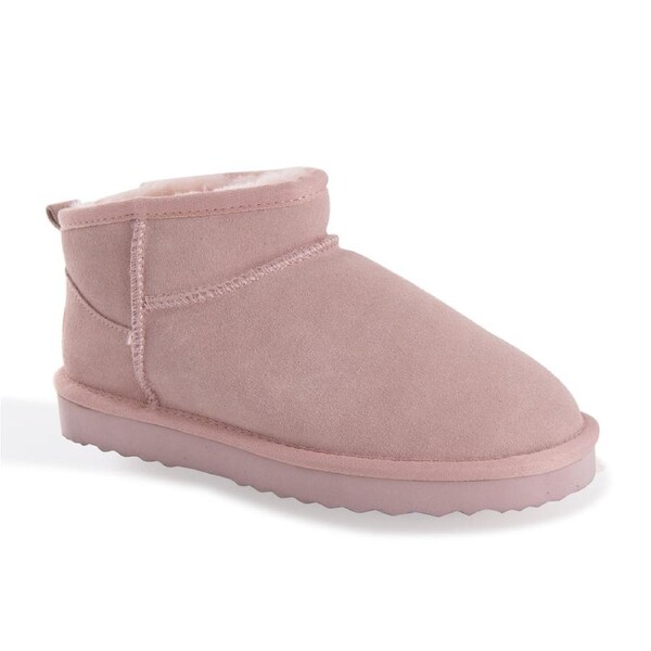 AUS WOOLI Sheepskin Classic Ultra Mini Boot - Palepink AU WOMEN 7/AU MEN 5