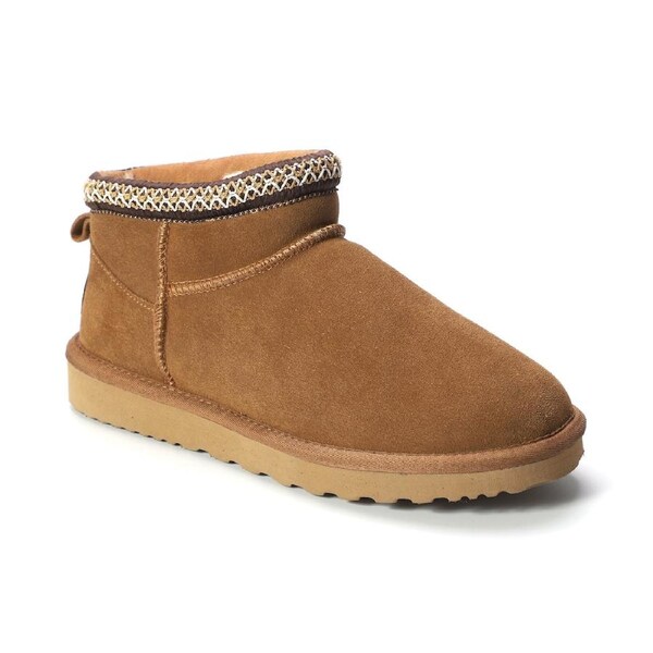 AUS WOOLI UGG Altona Sheepskin Wool Ankle Braid Boots In Tan AU WOMEN 7/AU MEN 5