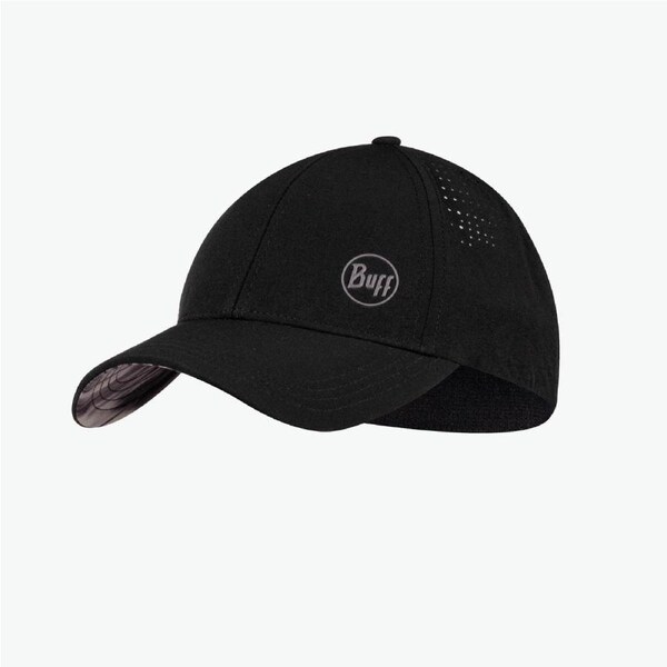 Buff Summit Cap Technical Baseball Hat Moisture Wicking Ventilated Unisex Ikut Black / S/M