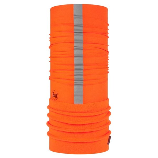 Buff Neck Gaiter Primaloft Fleece Reflective Warm Breathable Orange Fluor