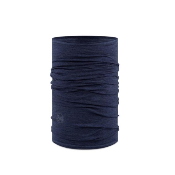 Buff Merino Wool Neckwear Lightweight Multifunction Scarf Solid Night Blue