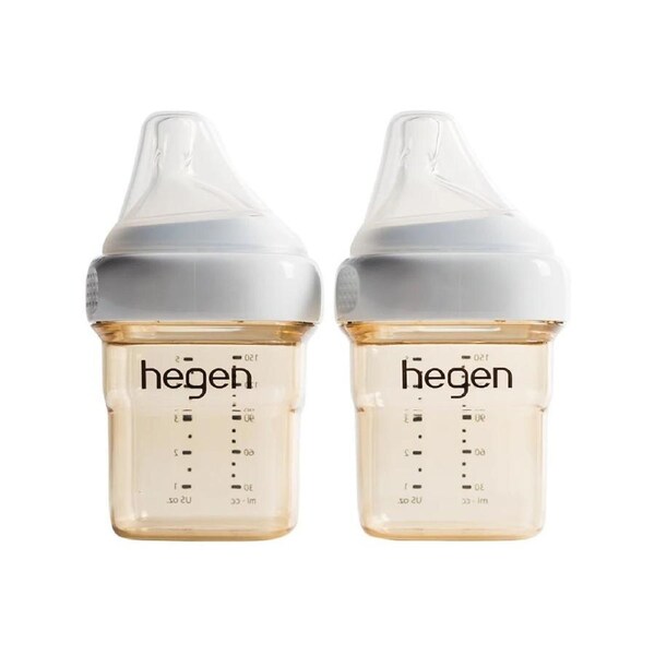 Hegen PCTO™ 150ml Feeding Bottle PPSU, 2-Pack with 2 x Slow Flow Teat White