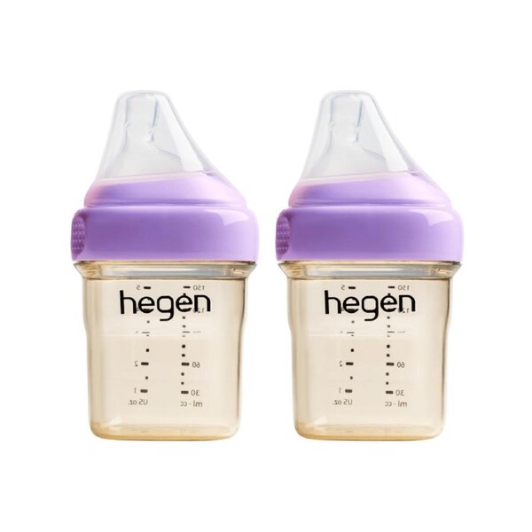 Hegen PCTO™ 150ml Feeding Bottle PPSU, 2-Pack with 2 x Slow Flow Teat Purple