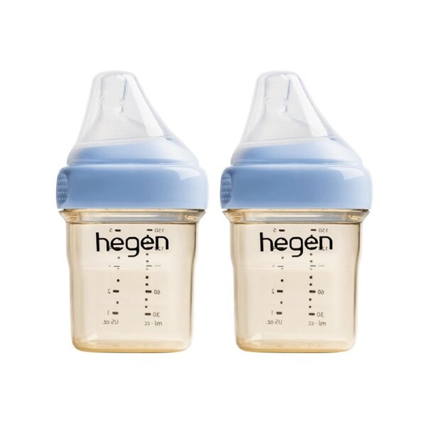 Hegen PCTO™ 150ml Feeding Bottle PPSU, 2-Pack with 2 x Slow Flow Teat Blue
