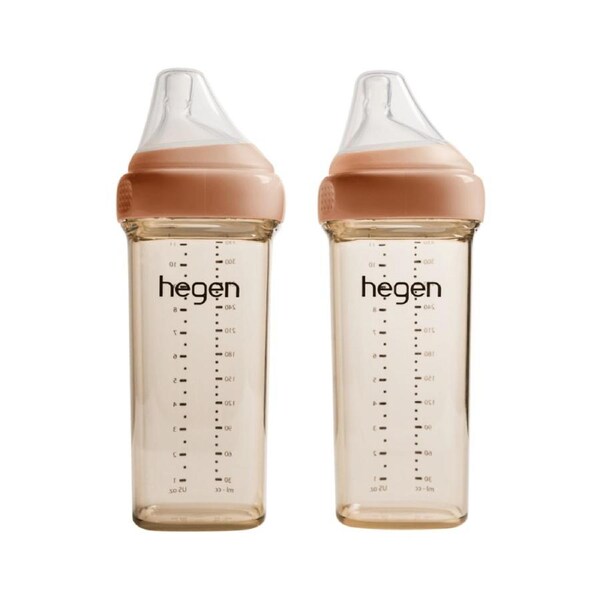 Hegen PCTO™ 330ml Feeding Bottle PPSU, 2-Pack with 2 x Fast Flow Teat Auburn