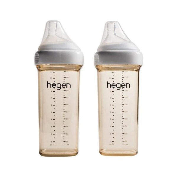 Hegen PCTO™ 330ml Feeding Bottle PPSU, 2-Pack with 2 x Fast Flow Teat White