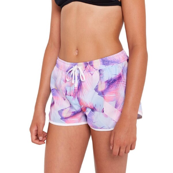 Decathlon Girls’ Surfing Swim Shorts Katy Posy Pink 10-11 Years / 141-148 cm / Purple