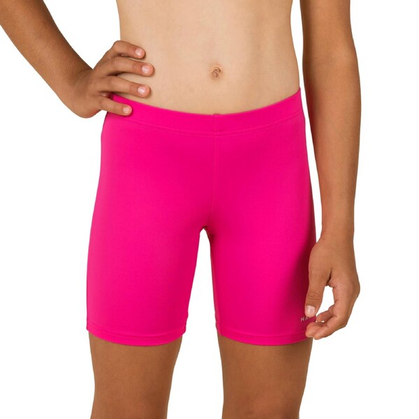 Decathlon Girls’ Long Shorty Swimsuit Bottoms Jamsuit Pink 10 Years / Pink