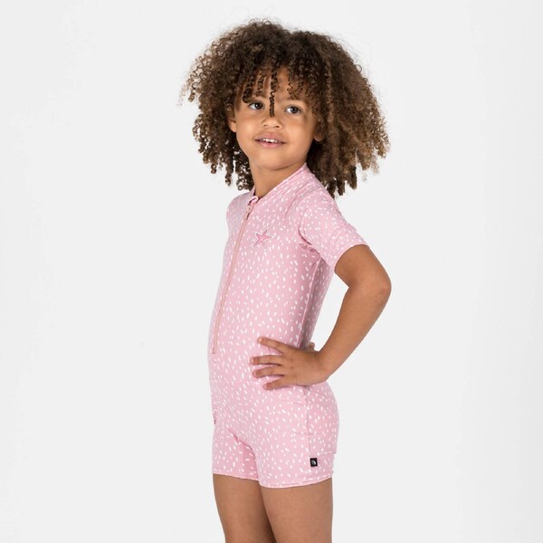 Decathlon Baby Swimming Short Sleeve And Short Leg Suit Pink 12 Months / 73-75cm / Pink