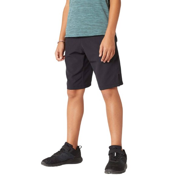 Domyos Boys' Breathable Synthetic Shorts W500 Black 10-11 Years / 141-150 cm / Black