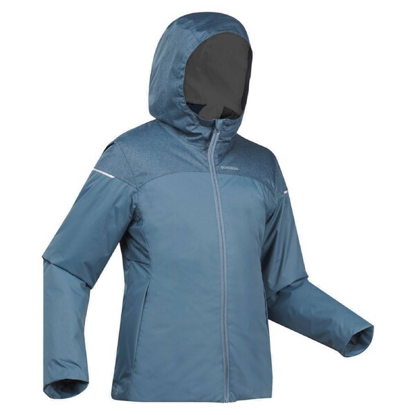Quechua Kids’ Waterproof Winter Hiking Jacket Sh100 X Warm 3°C Age 7 15 7-8 Years / 123-130cm / White/Blue