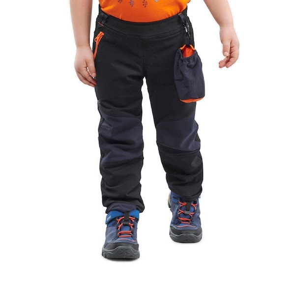 Quechua Kids’ Softshell Hiking Pants Mh550 2 6 Years Black 89-95cm 2-3Y / graphite black