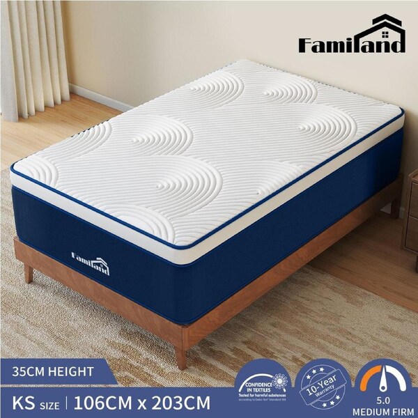 Familand 35cm Mattresses Queen Double King Single Euro Top Medium Firm Memory Foam Bed King Single